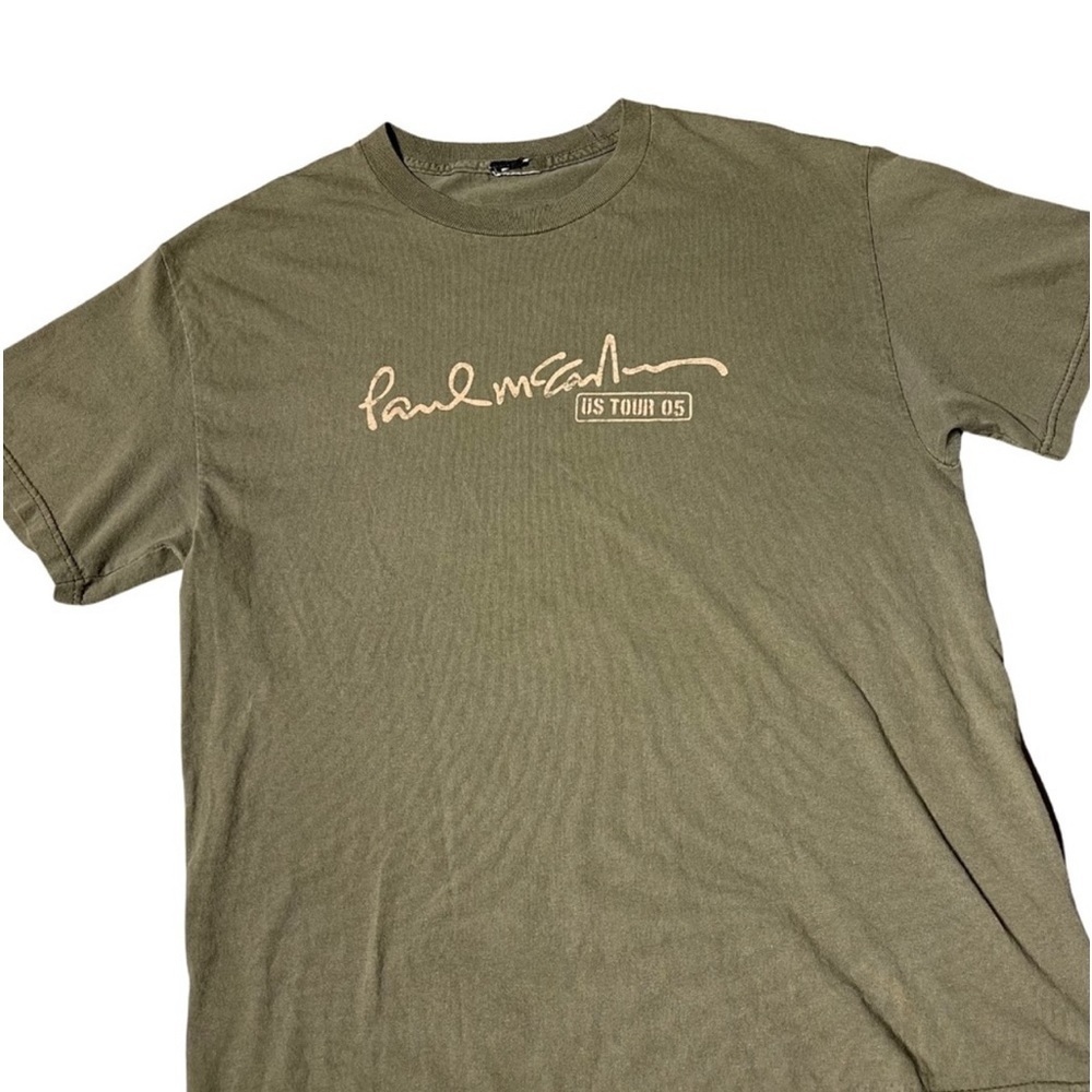 PAUL Mc Cartney US TOUR 2005 green NWOT mens T shirt size XL